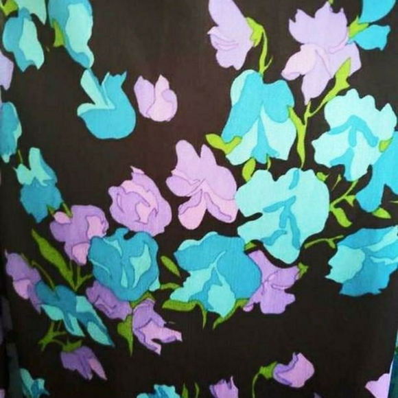 Vintage 70s Floral Puff Sleeve Babydoll Mini Dress - Picture 4 of 5